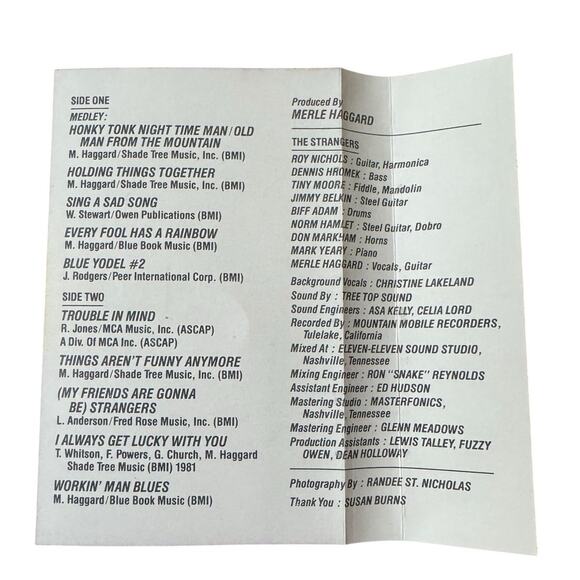 VTG Merle Haggard The Epic Collection Cassette Tape Recorded Live 1983 Country - Picture 3 of 5